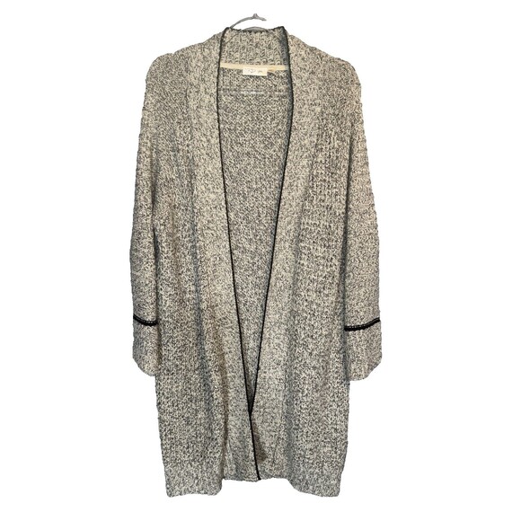 Rd Style Woman's Cardigan Sweater Gray Open Front Long Drape Size Medium VTG - Picture 1 of 7